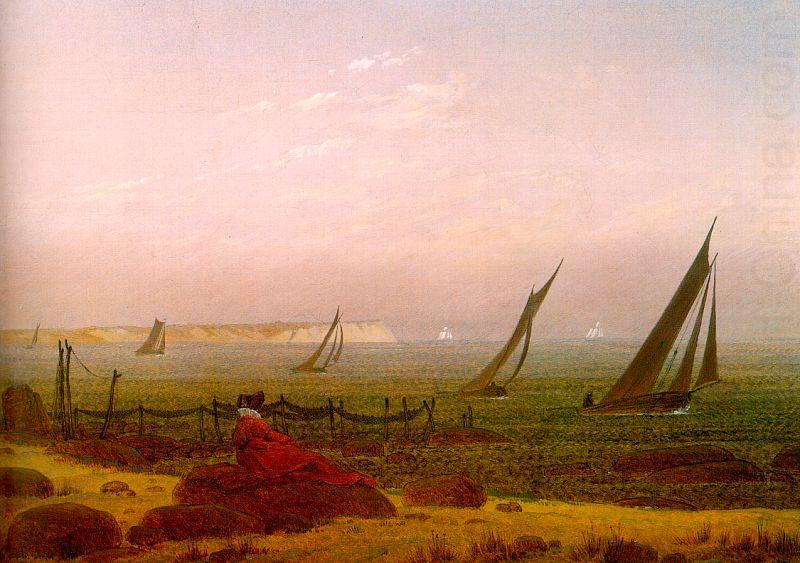 Caspar David Friedrich Woman on the Beach of Rugen 4 china oil painting image